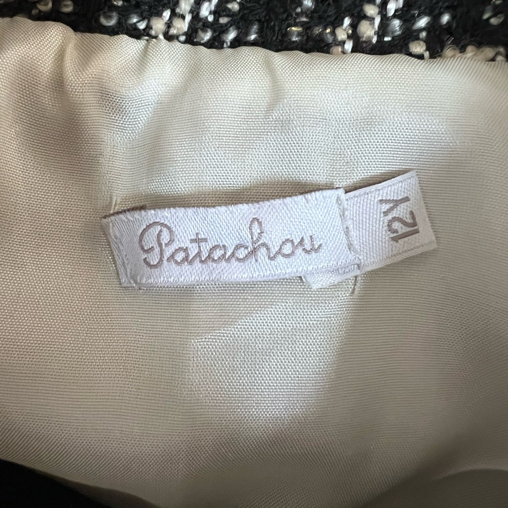 Patachou Black Tweed Coat Girls in Sz 12 - Picture 3 of 7